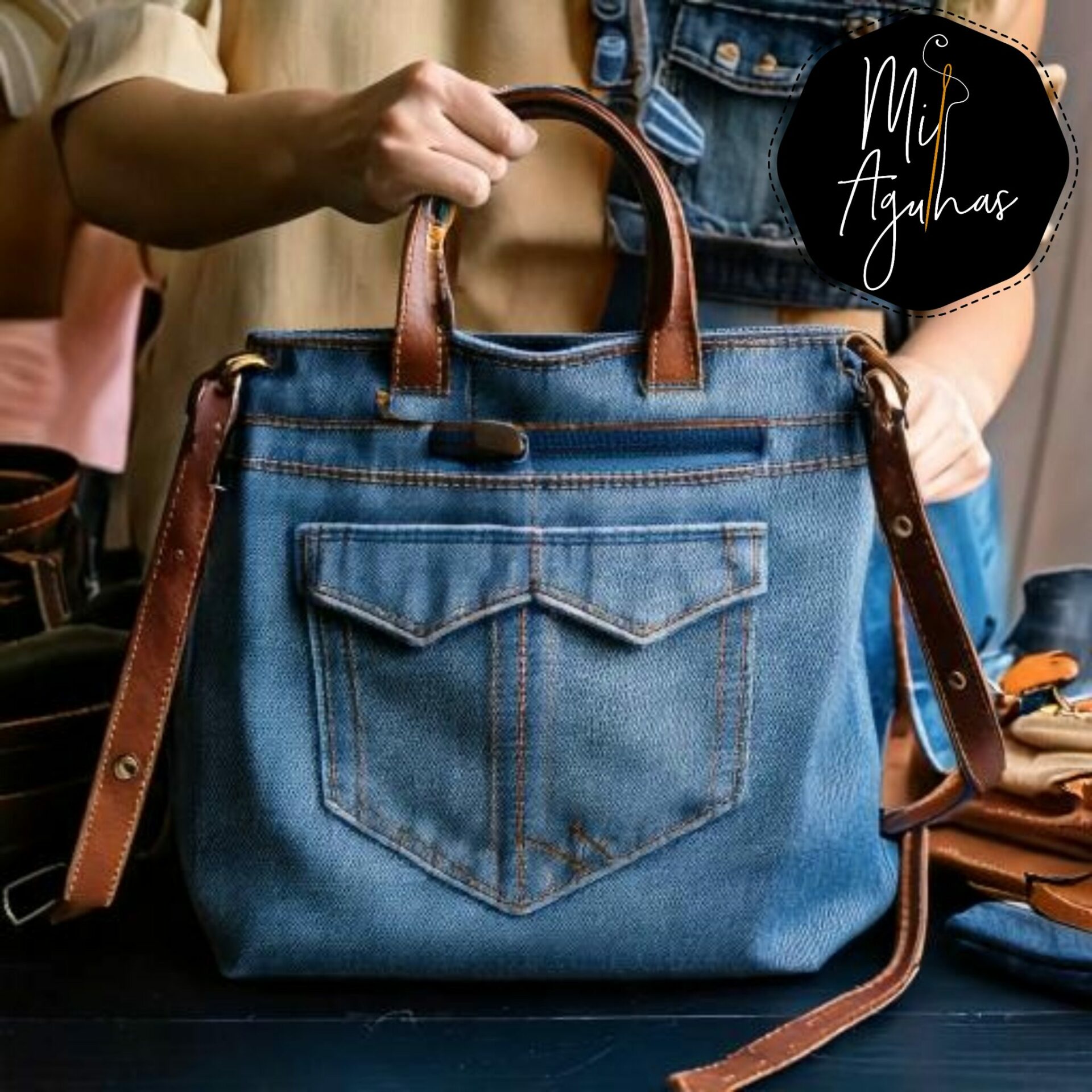 Fazer Bolsas e Sacos com Jeans Velhos